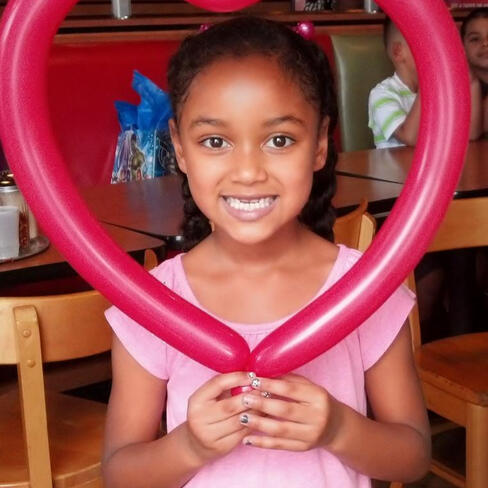 Young girl with balloon